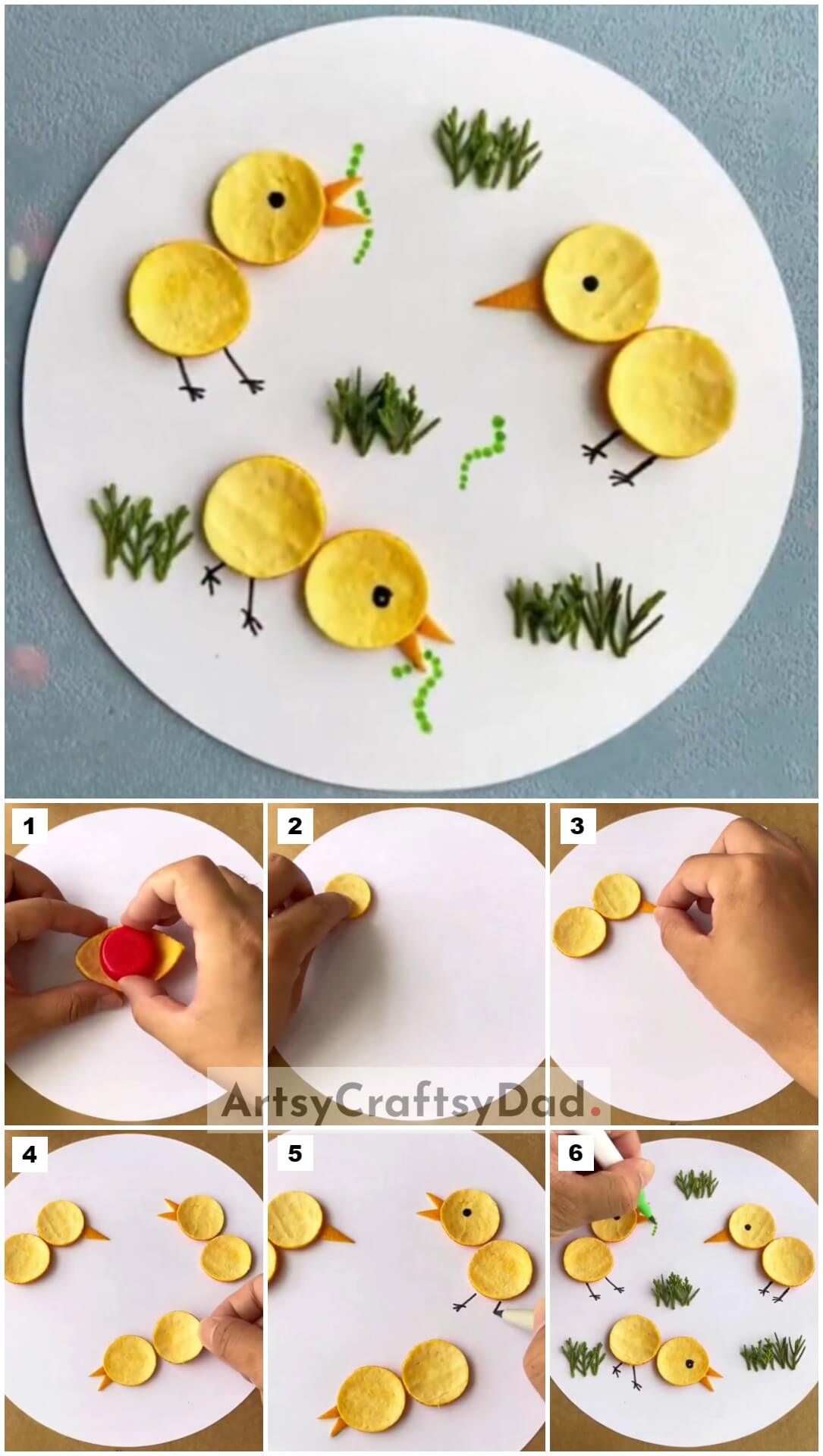 Creative Orange Peel Chicks Craft Tutorial for Kids