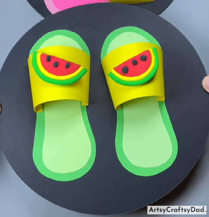 Creative Origami Paper Summer Slipper Craft Idea For Kids-Kid-friendly recycled crafts that are both practical and environmentally conscious