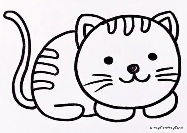 Cute Cat Drawing Idea for Kids-Exciting and Creative Pencil Drawing Concepts for Children