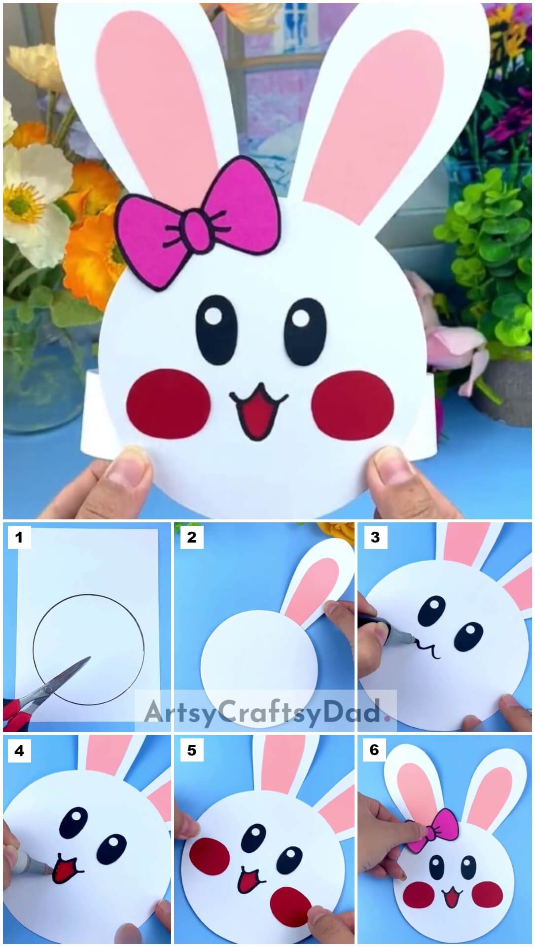  Cute Paper Easter Bunny Craft Tutorial For Kids