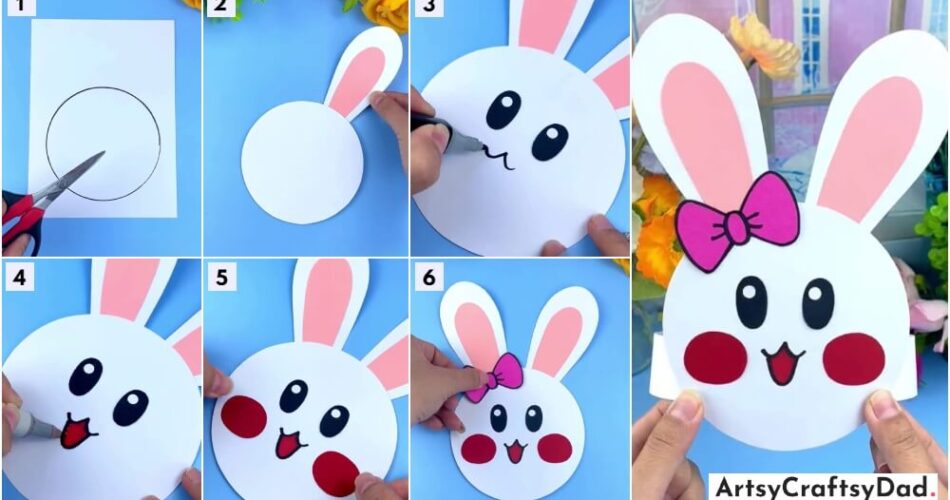 Cute Paper Easter Bunny Craft Tutorial For Kids