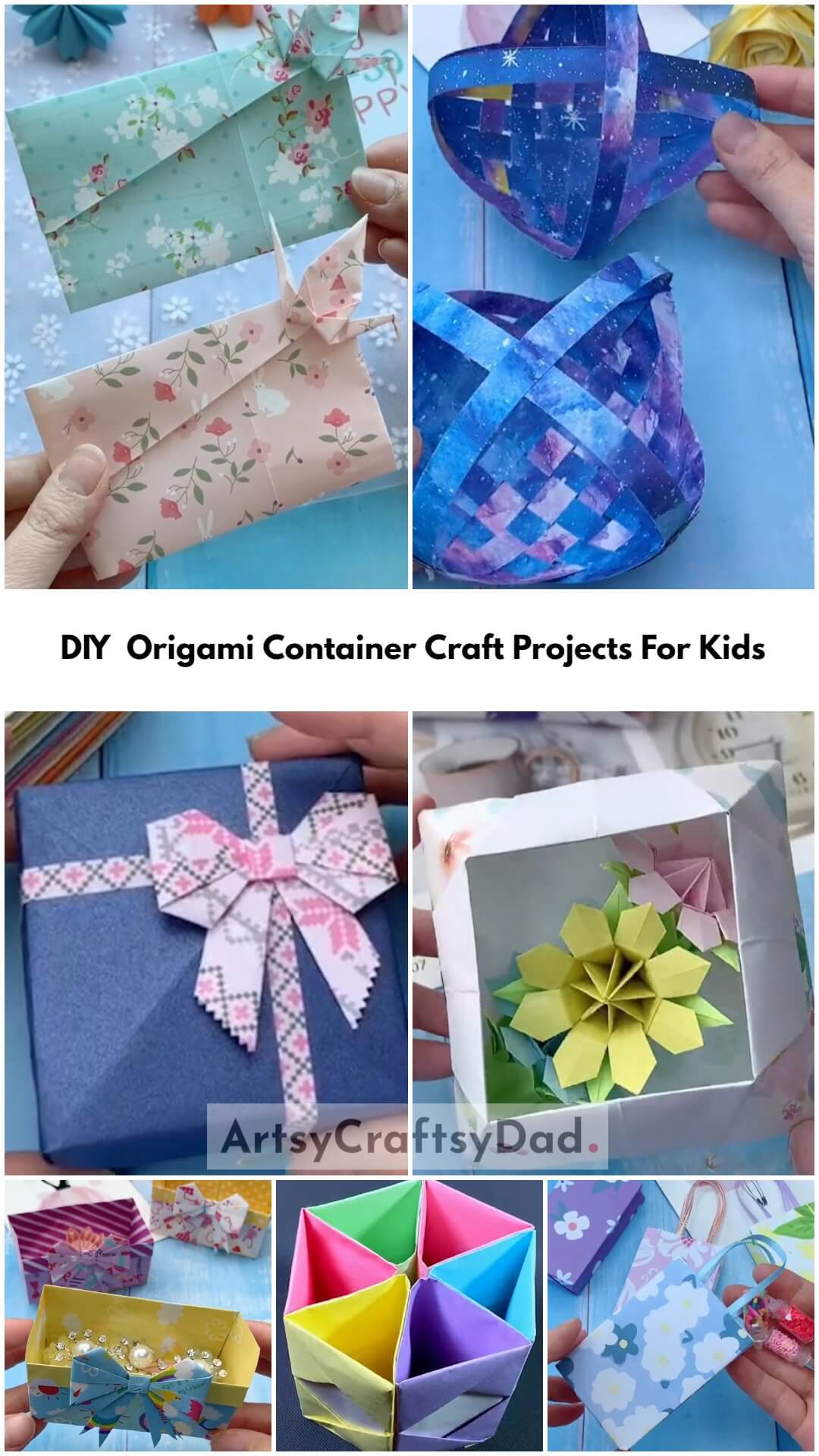 DIY & Creative Origami Container Craft Projects For Kids