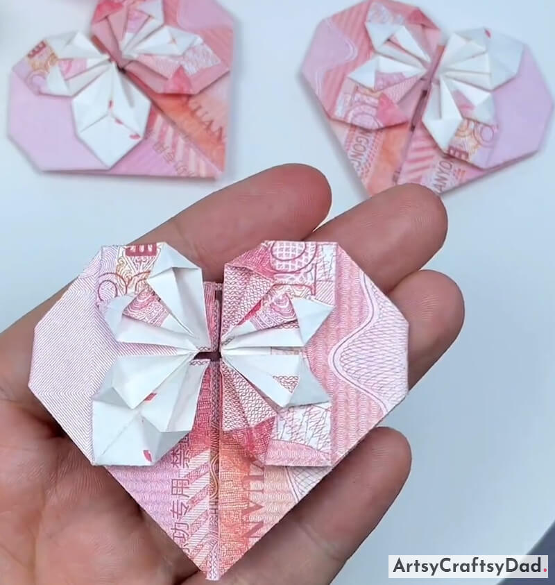 DIY Origami Paper Heart Decoration Craft For Valentine's Day-Origami paper crafts provide children with a platform to showcase their artistic flair using vibrant colors