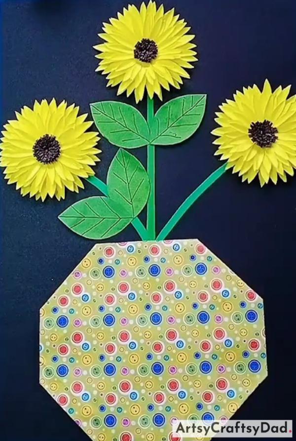 DIY Paper Sunflower Craft Idea for Kids-Simple Paper Flower Crafting Ideas for Novices