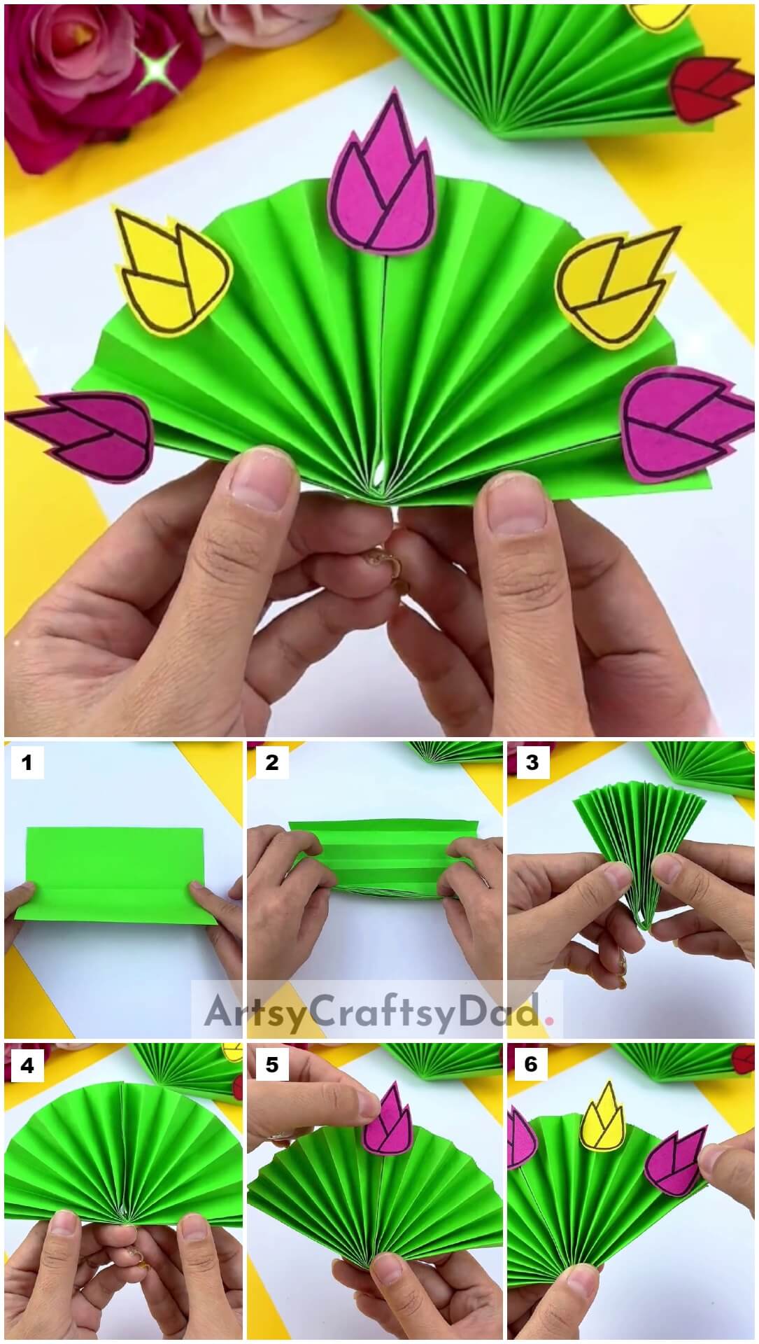 Easy Paper Spring Flowers Craft Tutorial For Beginners