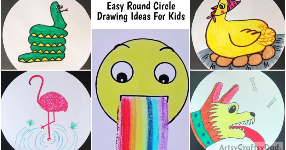 Easy Round Circle Drawing Ideas For Kids