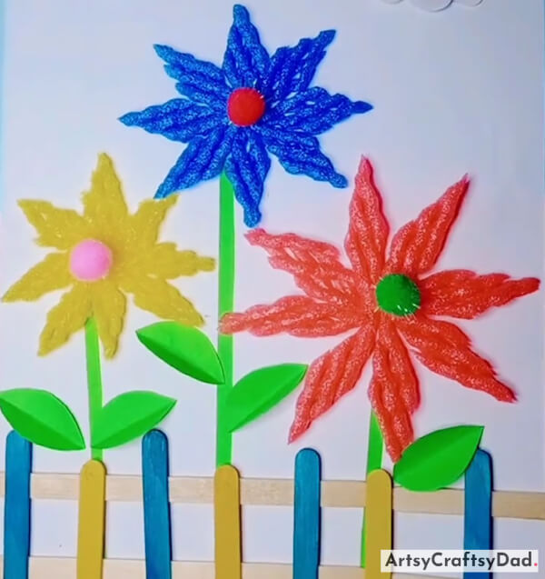 Easy to Make Fruit Foam Flower Craft for Kids - Recycled Floral Art Projects for Kids