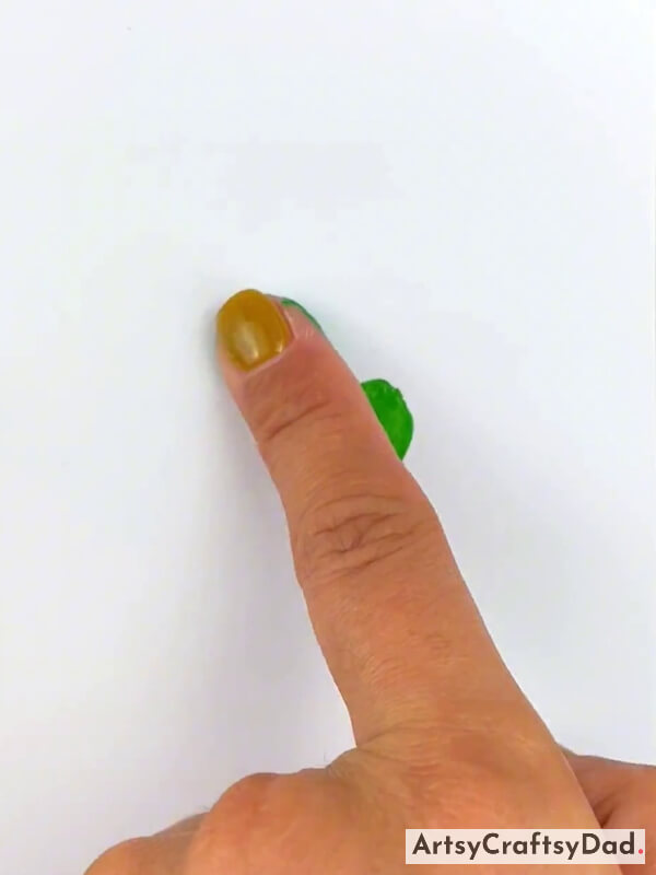 Painting Finger Tips On A Craft Paper