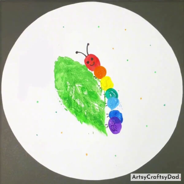 Fingertip Caterpillar Painting Is Ready Now!