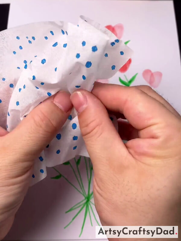 Taking A Tissue Paper