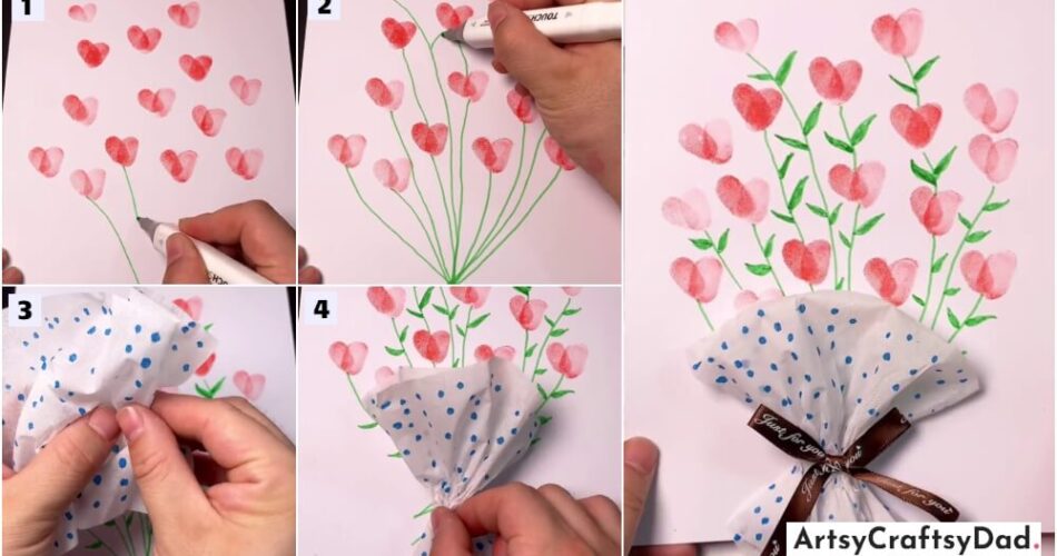 Flower Bouquet Card Artwork Tutorial For Beginners