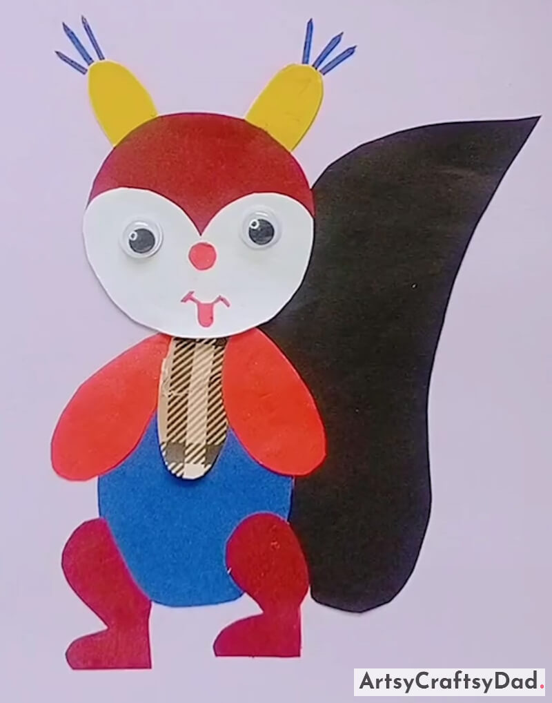 Fun To Make Paper Squirrel Craft Activity For Kids - Bright and simple paper craft projects for children to enjoy