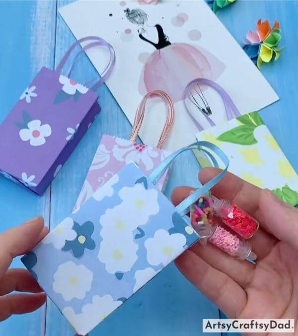 Handmade Paper Gift Bag Craft Idea For Kids-Kids' Crafts: DIY and Imaginative Origami Container Projects