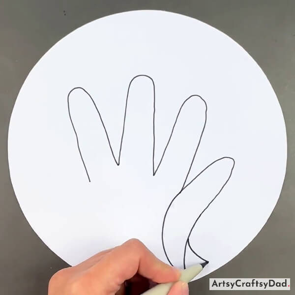 Drawing Chillies From Fingers Outline