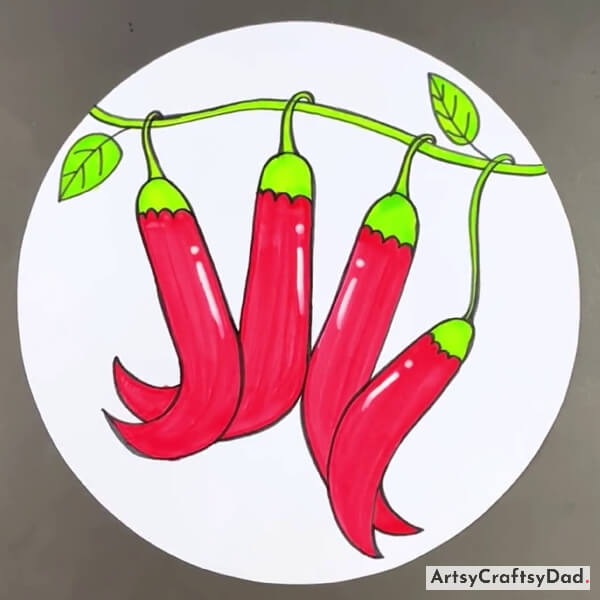 Our Handprint Red Chilies Drawing Is Now Ready!