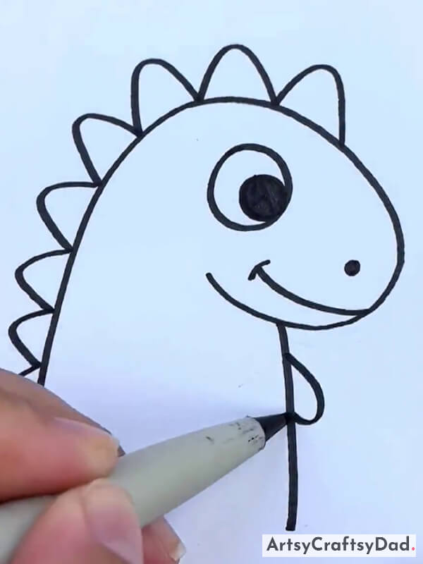 Drawing Hands Of Dinosaur