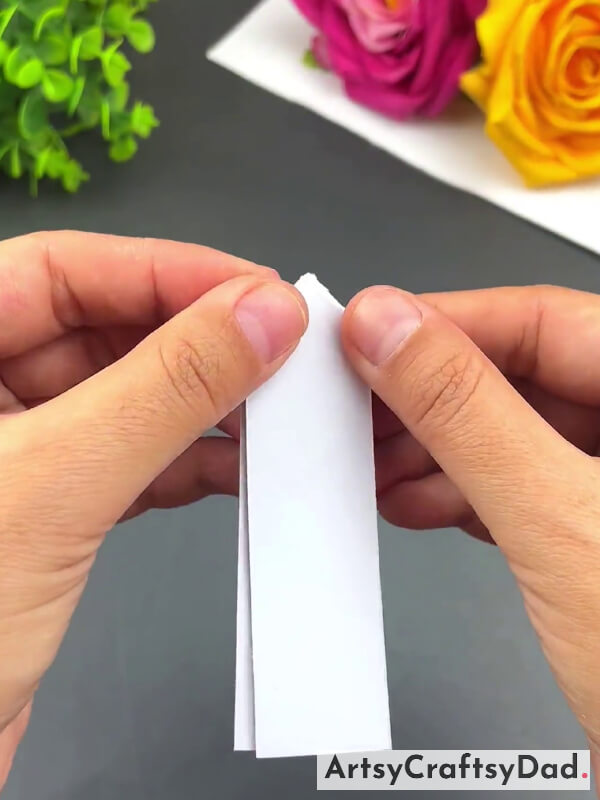 Completing Folding Paper Strap