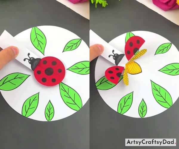 Our Flying Ladybug Paper Craft Is Achieved Here!