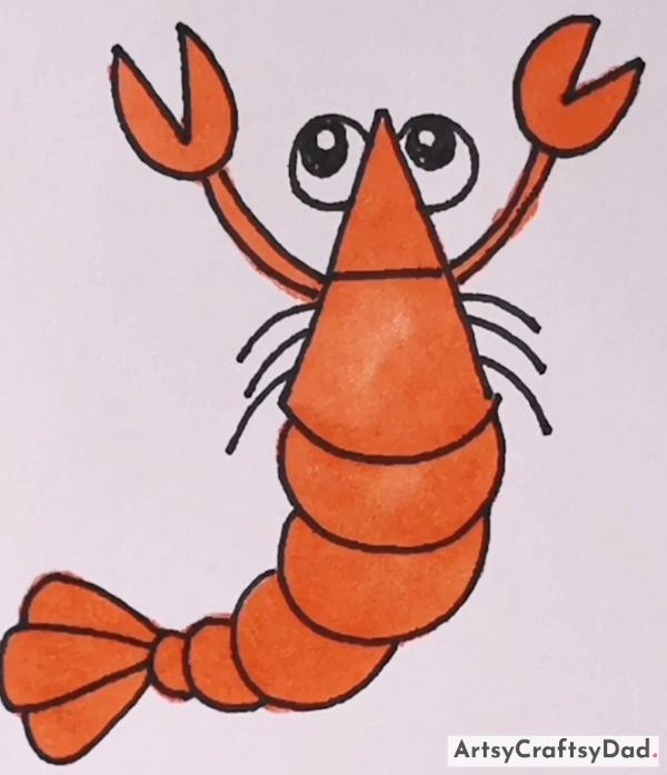 Lobster Animal Drawing Idea for Kids-Creative Animal Sketching Ideas Suitable for Children