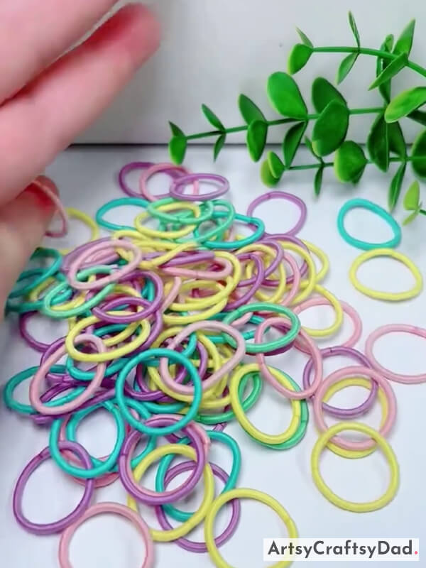 Taking Rubber Bands Of Five Different Colors
