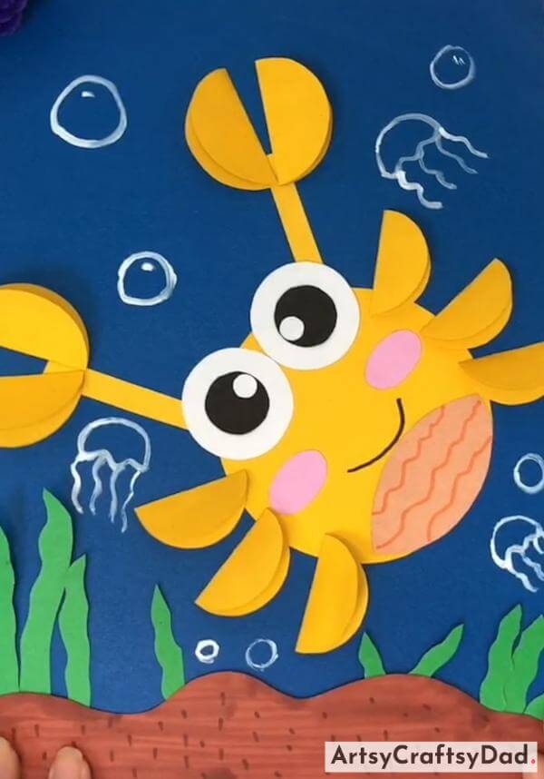 Lovely Paper Crab Animal Craft Project For Kids-Encourage your children to express themselves with these adorable animal crafts.