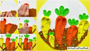 Orange & Yellow Clay Carrots Craft Tutorial for Kids
