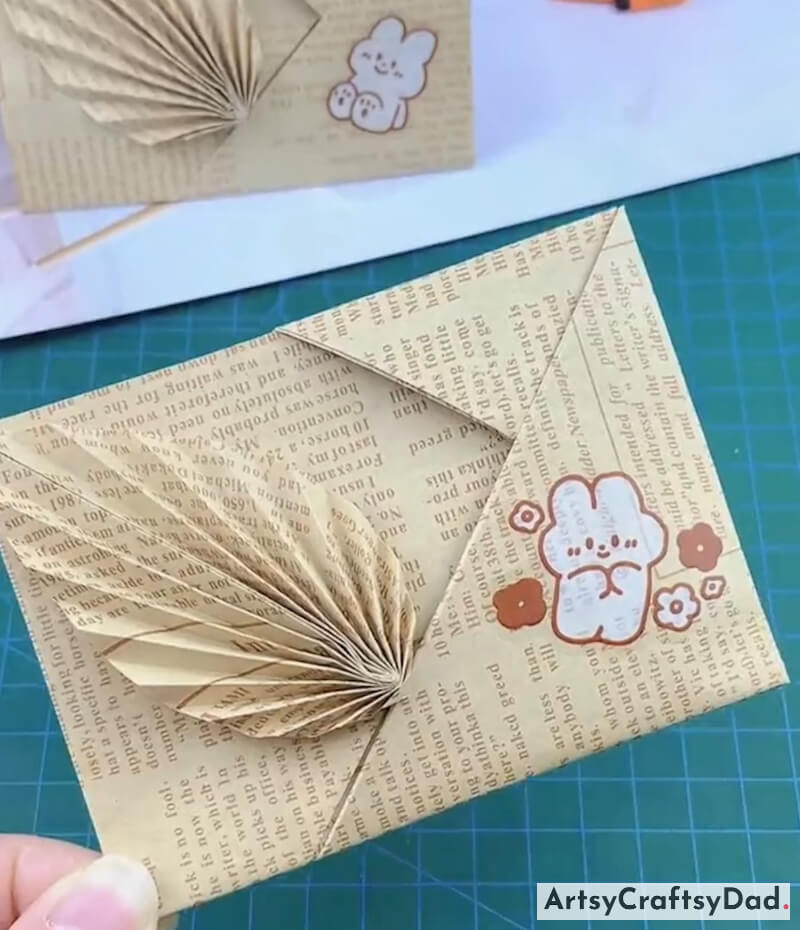 Origami Paper Leaf Envelope Craft Idea for Beginners-Creative Ideas for Children's Recycled Art and Crafts