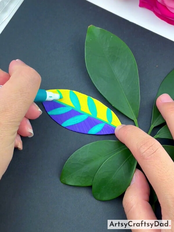 Making Design On Leaf