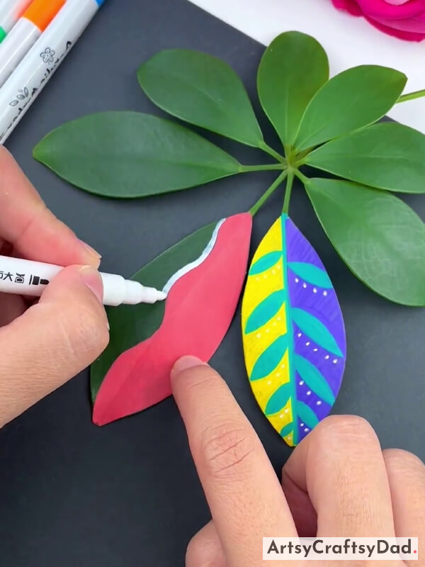 Drawing And Coloring On Another Leaf