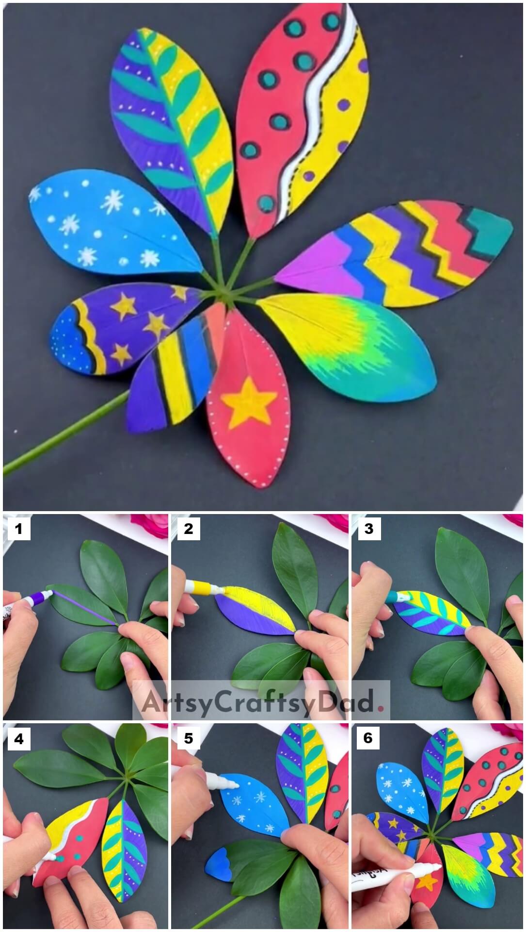 Painting on Leaves Craft Step-By-Step Tutorial For All