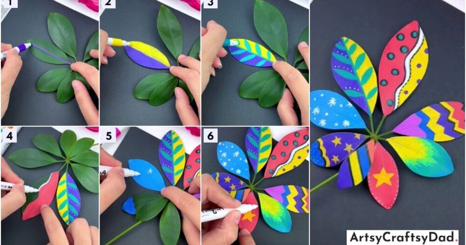 Painting on Leaves Craft Step-By-Step Tutorial For All