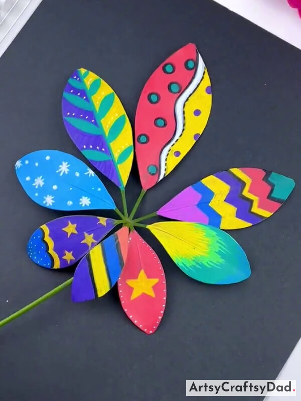 Final Look Of Our Leaf Painting!