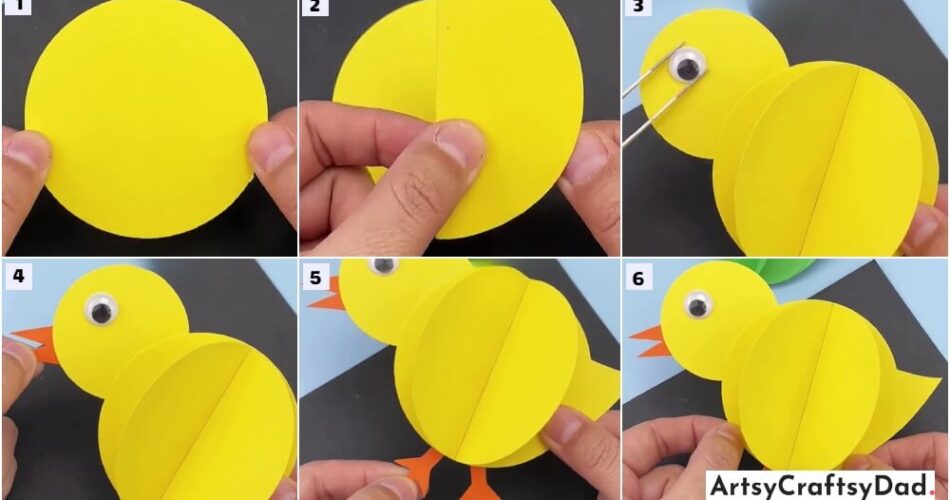 3D Paper Chick Art and Craft Tutorial For Kids