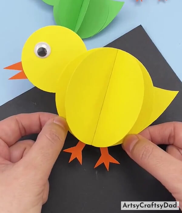 This Is The Final Look Of 3D Paper Chick Craft!