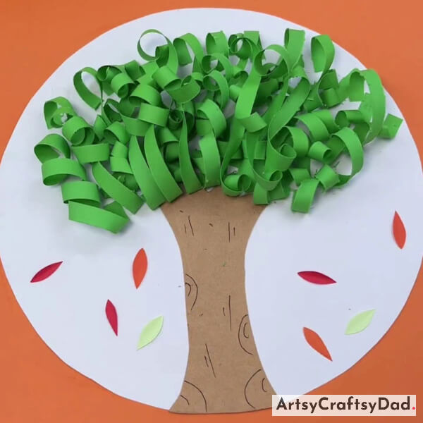 Complete Look Of Paper Strips Tree Craft!