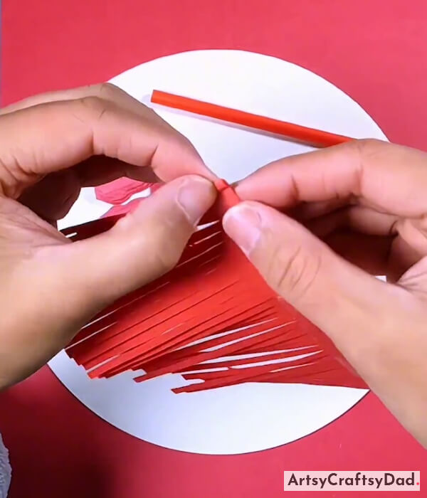 Making Paper Strips To Make Tassel