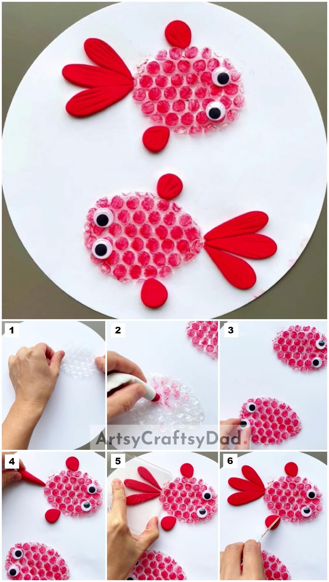 Recycled Bubble Wrap Fish Artwork Tutorial for Children