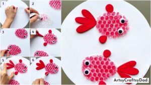 Recycled Bubble Wrap Fish Artwork Tutorial for Children