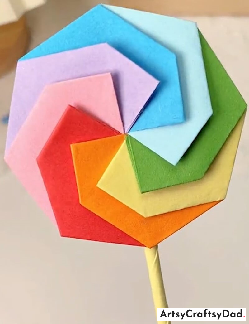 Simple & Colorful Paper Lollipop Craft For Kids-Simple and colorful paper craft ideas for kids to enjoy