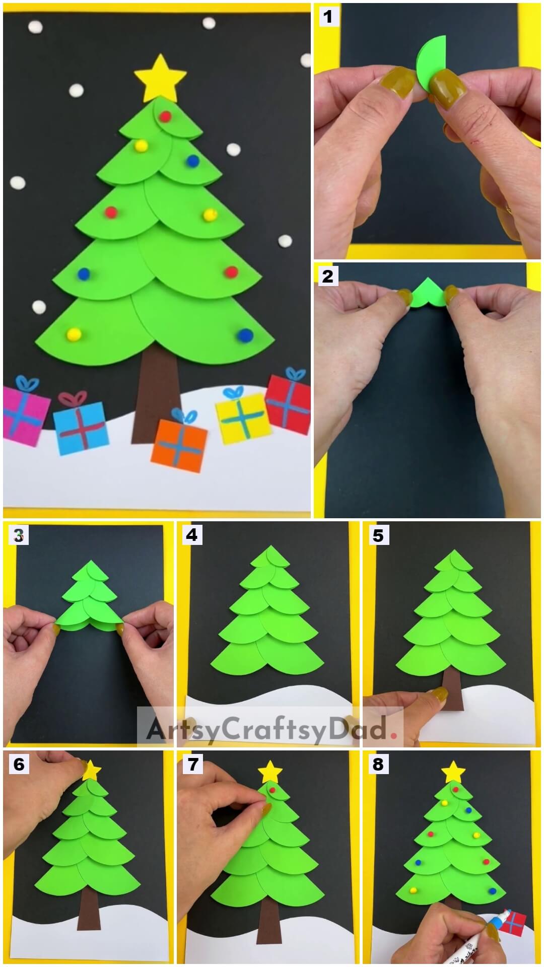  Simple Paper Christmas Tree Craft Tutorial for Kids