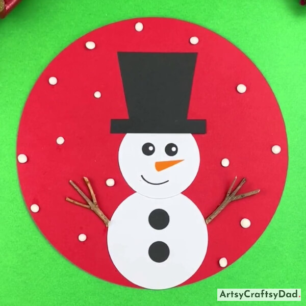 Our Final Look Of Simple Paper Snowman Craft Is Ready Now!