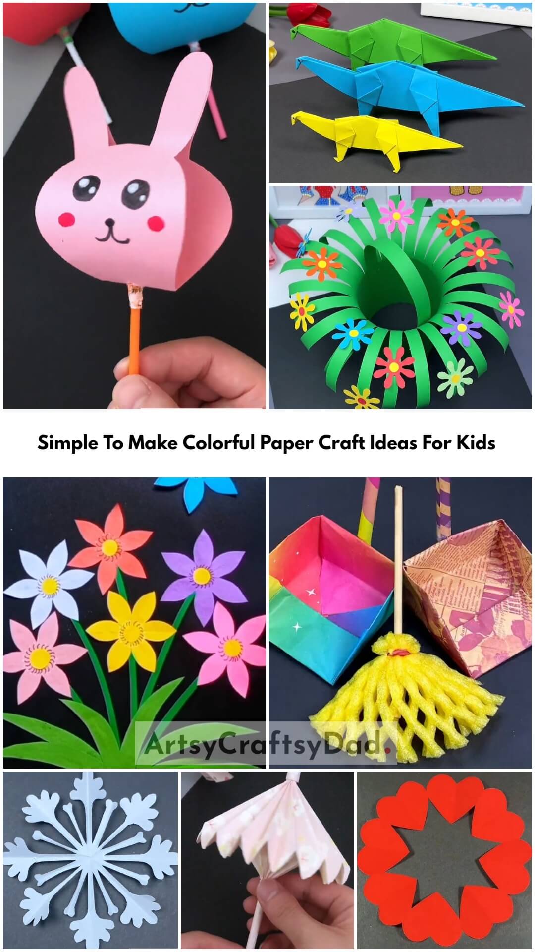Simple To Make Colorful Paper Craft Ideas For Kids