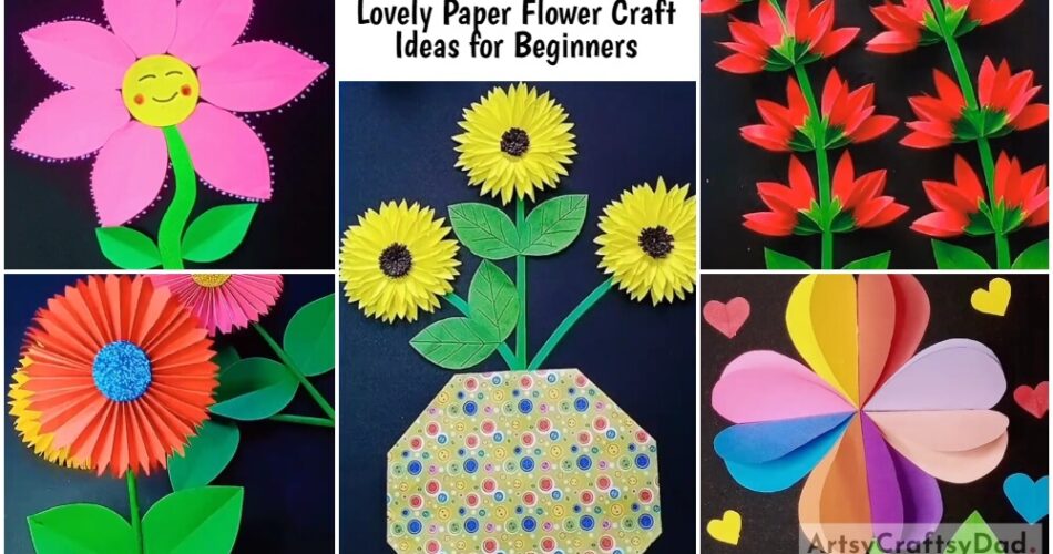 Lovely Paper Flower Craft Ideas for Beginners