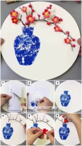 Stamp Flower Pot Craft Tutorial Using Clay