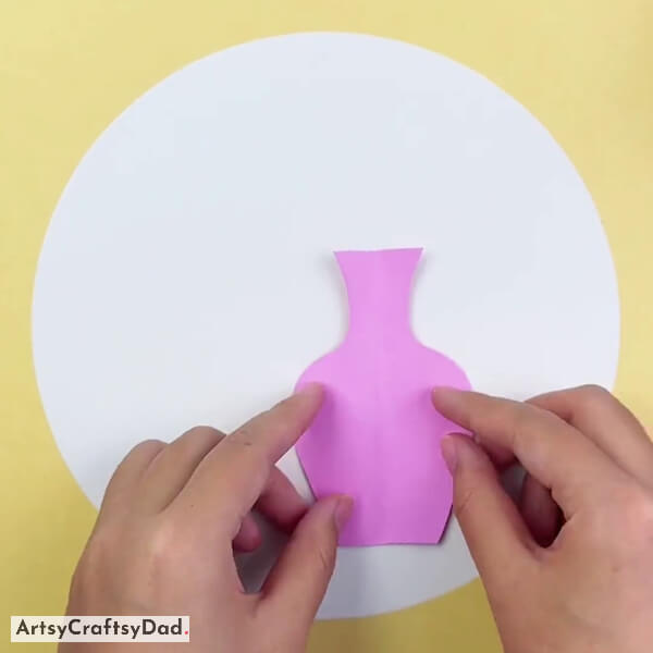 Taking Cut Out Of Flower Vase