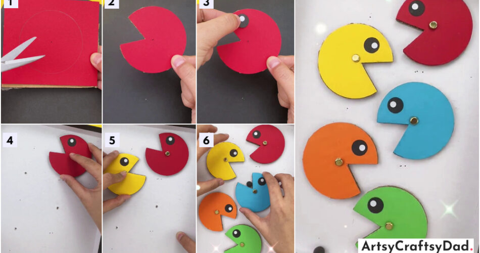 Cardboard Pacman Craft Tutorial For Kids