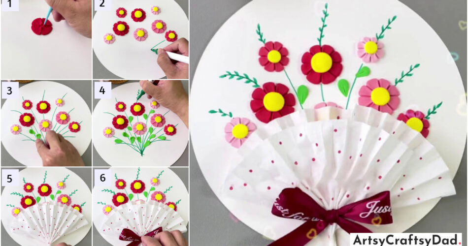 Clay Flower Bouquet - Pretty Craft Tutorial For Kids