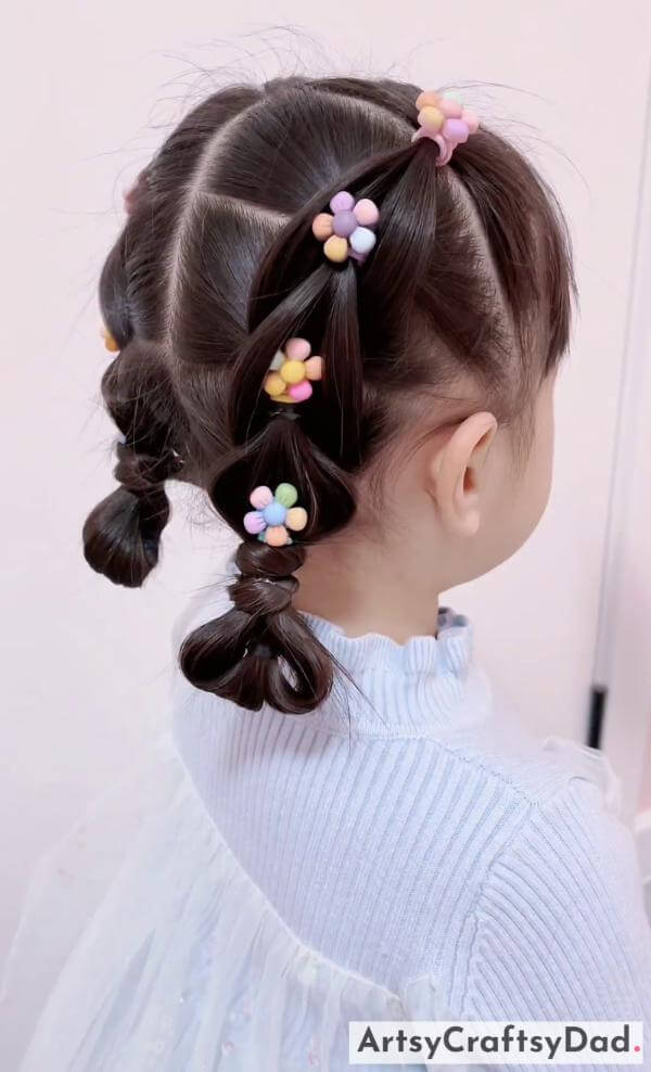 Creative Braids Hairstyle For Kids-Chic braided hairstyle for kids