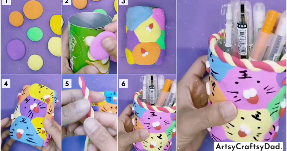 Creative Clay Pen Holder Craft Tutorial For Kids