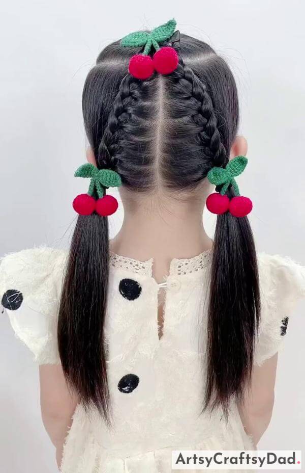 Creative Fishtail Braids for Kids-Stylish braided hairdo for little ones